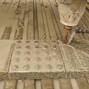 乌海 芝麻白花岗岩石材盲人石、盲道石、盲点石