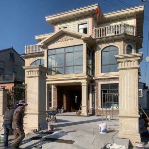 乌海 黄金麻花岗岩荔枝面别墅外墙干挂私家专属