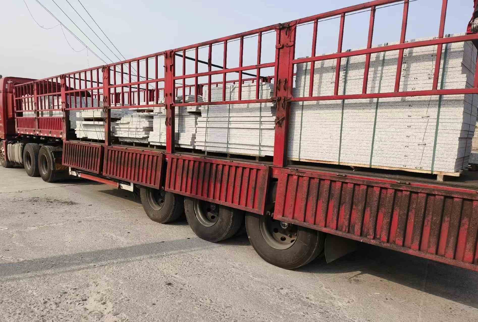 乌海 白麻荔枝面外墙干挂，工厂装车日常