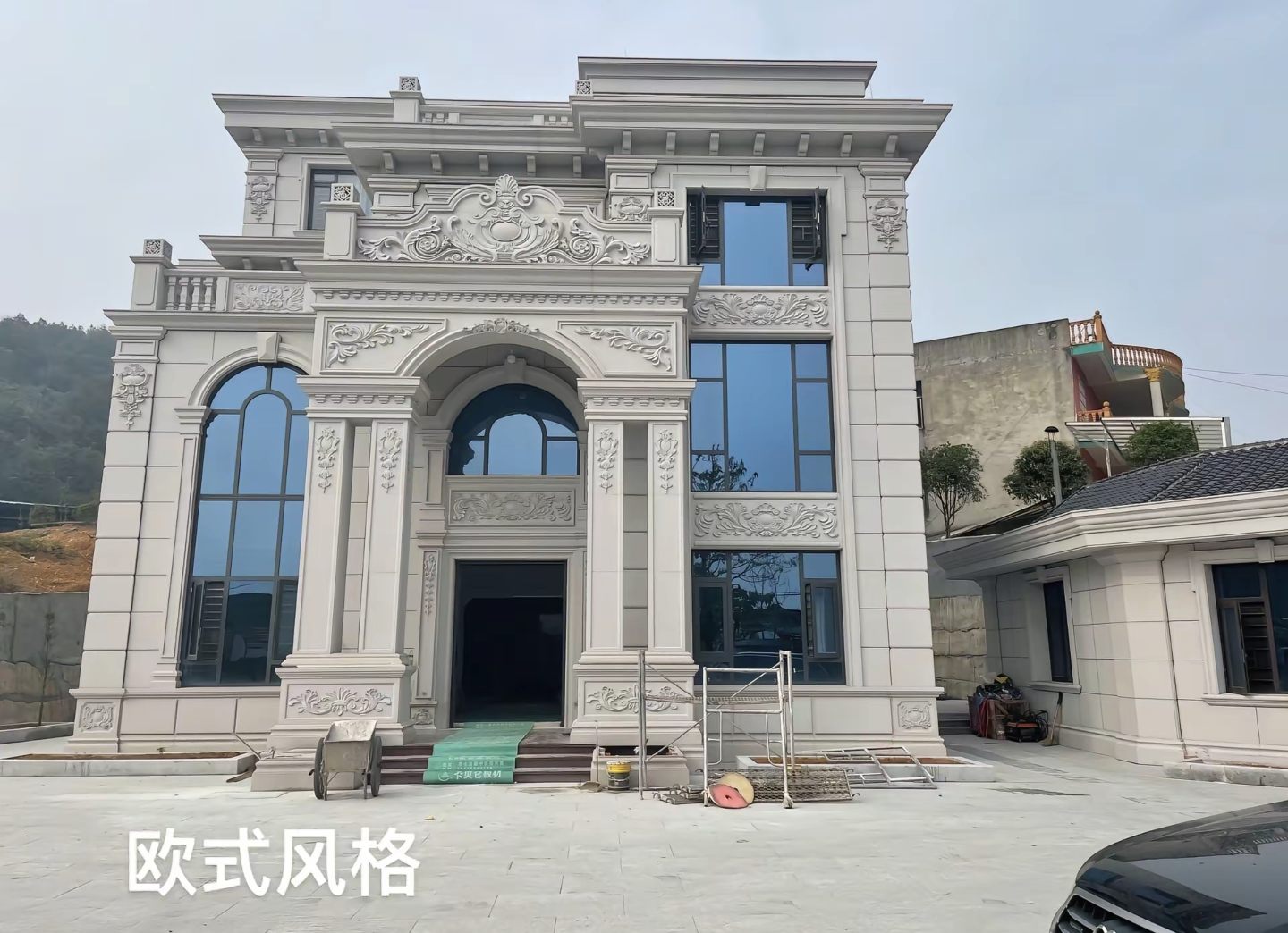 乌海 白麻花岗岩别墅外墙干挂