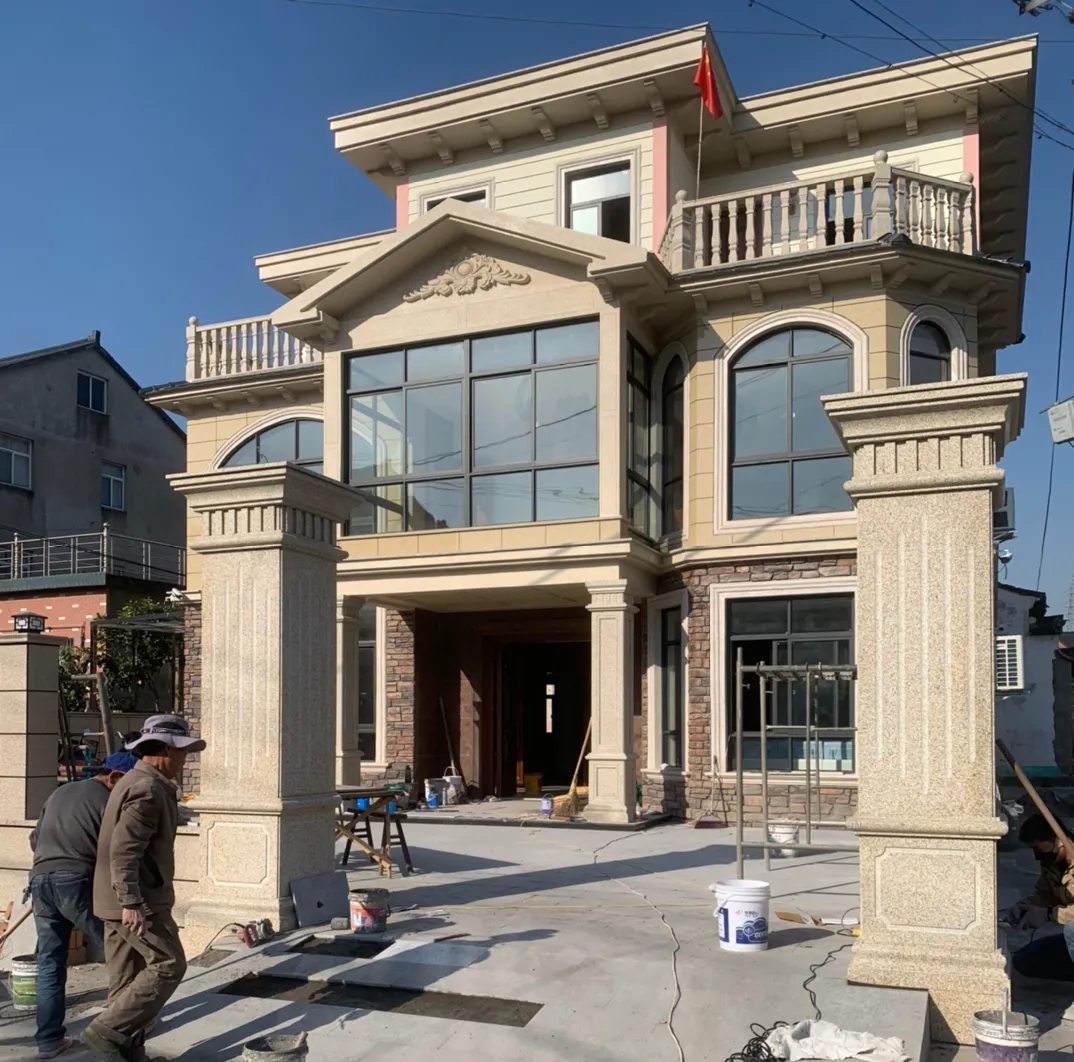 乌海 黄金麻花岗岩荔枝面别墅外墙干挂私家专属