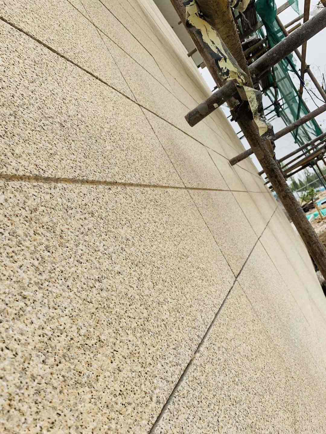 乌海 黄金麻花岗岩荔枝面外墙干挂石材效果示例